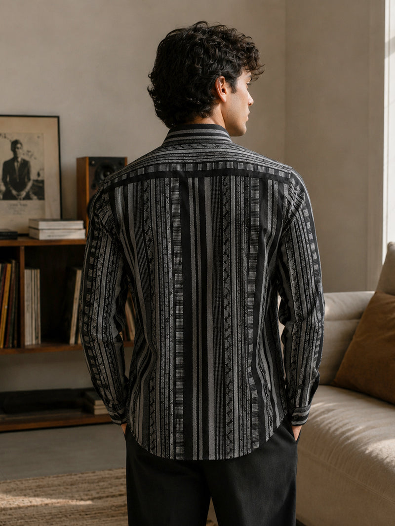 CAHOOT Men's Black Striped Shirt - view 3