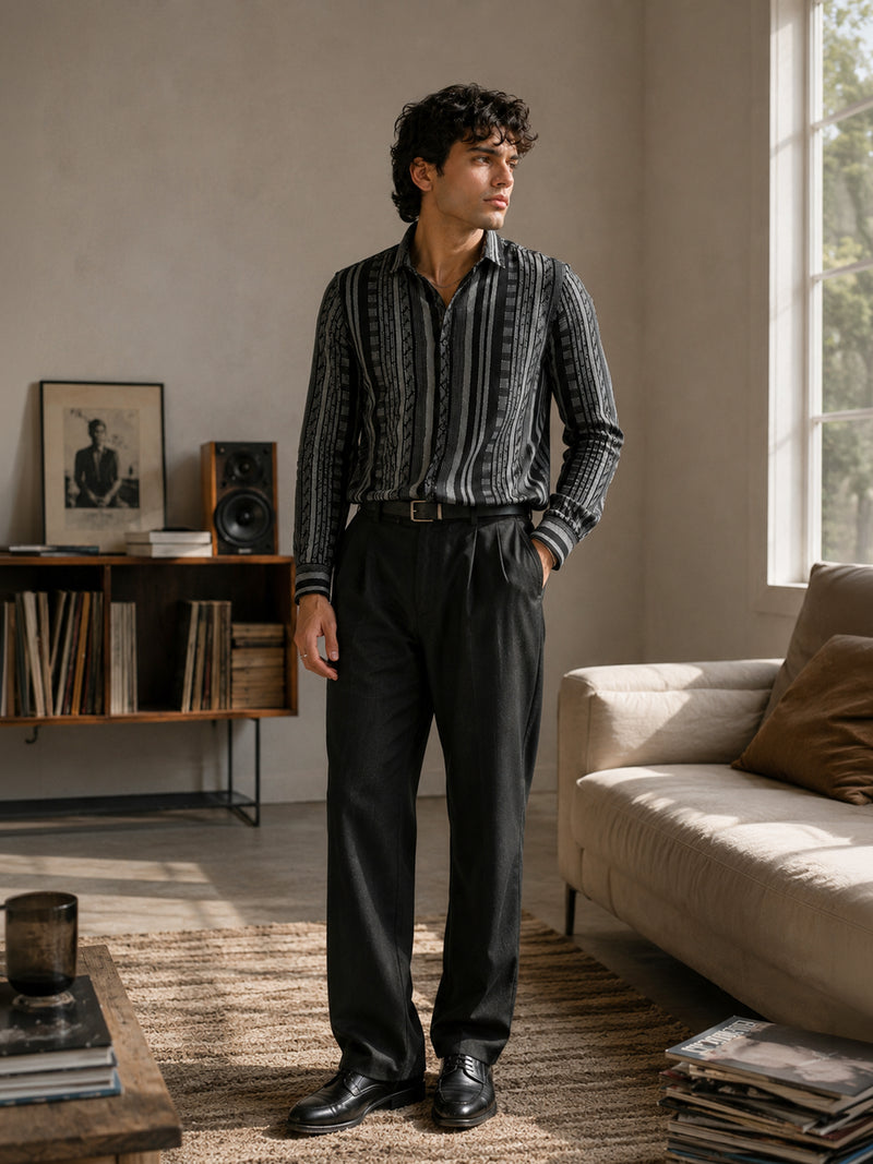 CAHOOT Men's Black Striped Shirt - view 4
