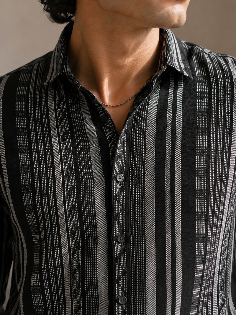 CAHOOT Men's Black Striped Shirt - view 5