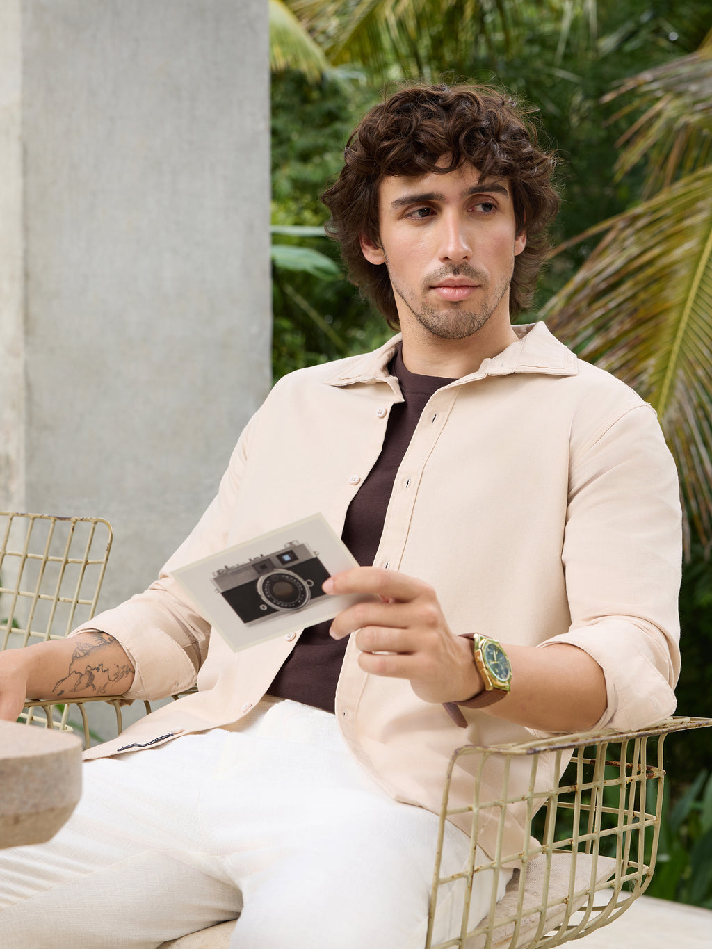 CAHOOT Men's White Solid Shirt - view 7