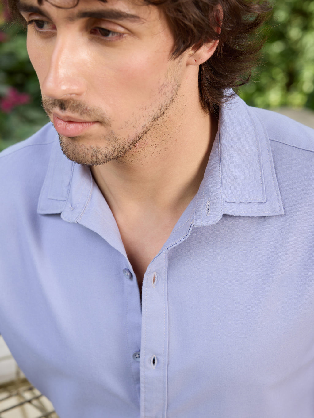 CAHOOT Men's Blue Solid Shirt - view 7