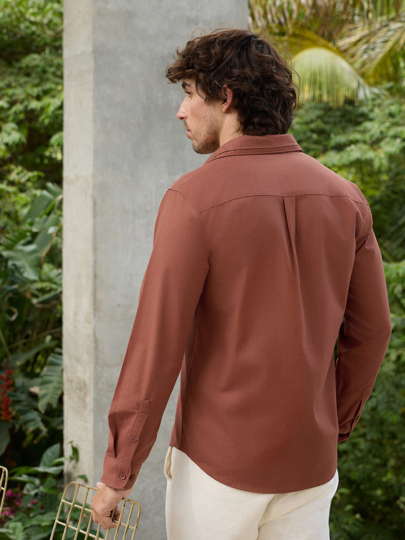 CAHOOT Men's Red Solid Shirt - view 4