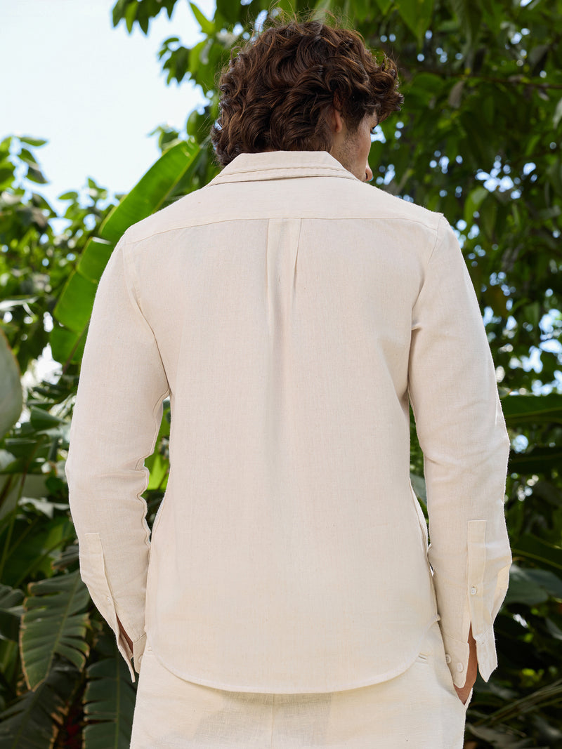 CAHOOT Men's White Solid Shirt - view 4