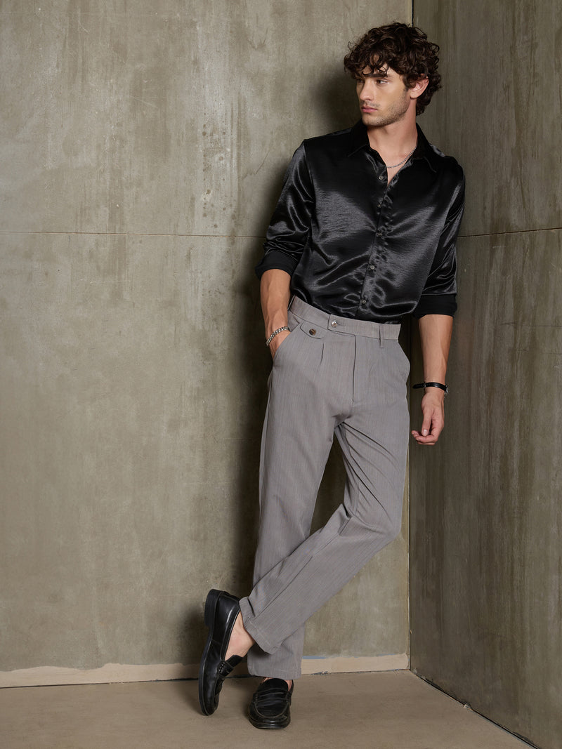 Cahoot Men's Black Satin Shirt - view 6