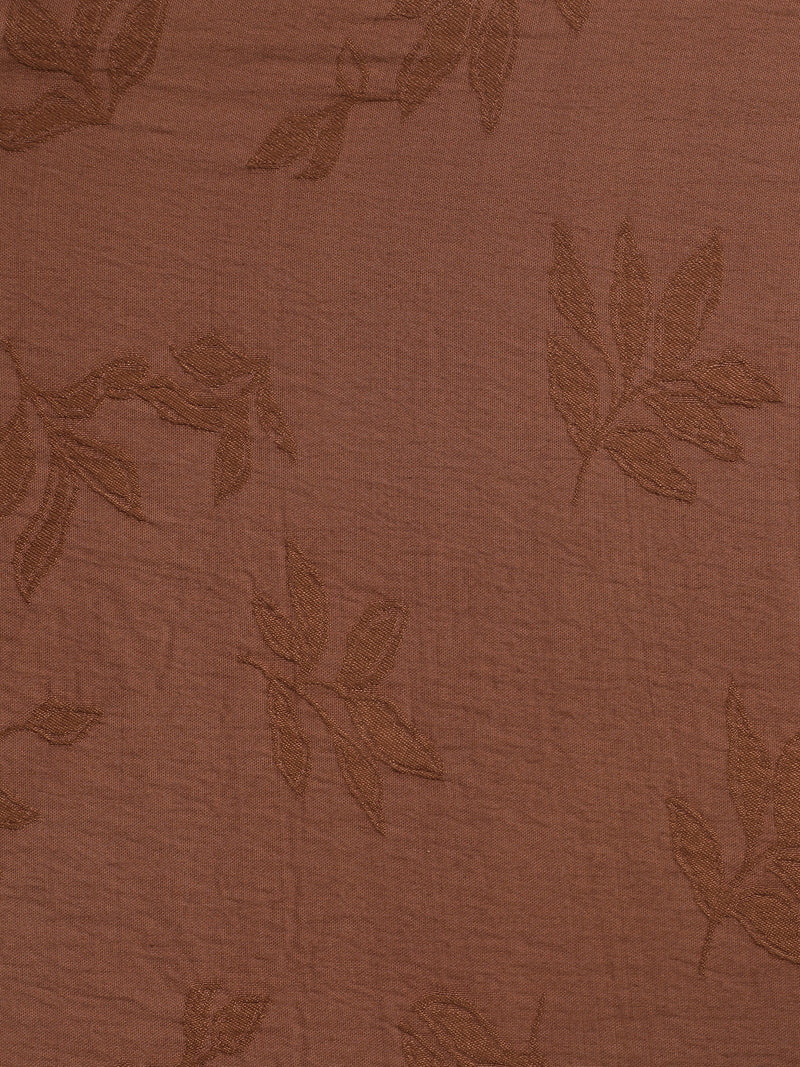 CAHOOT Men's Brown Viscose Nylon Jacquard Regular Fit Shirt - view 7