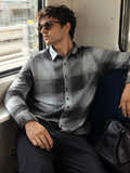 Grey & Black Check Regular Fit Flannel Shirt (selected)
