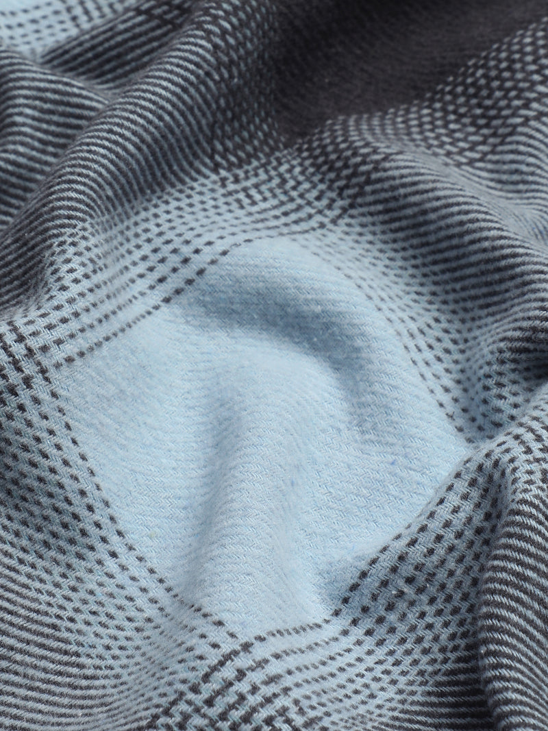 Grey & Black Check Regular Fit Flannel Shirt