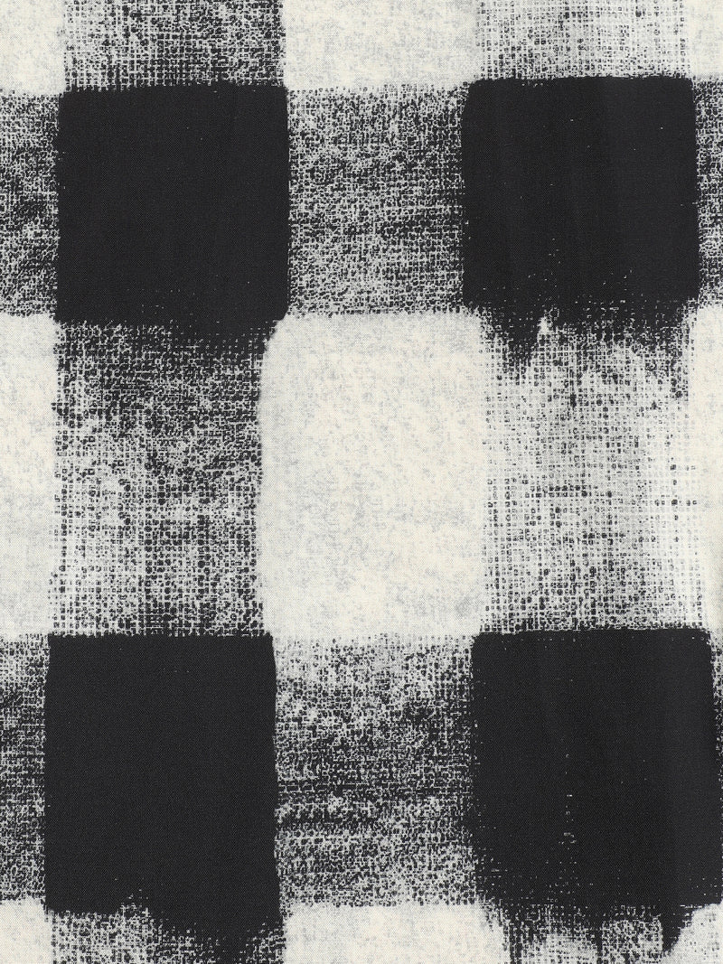 CAHOOT Black & White Checked Rayon Regular Fit Shirt - view 8