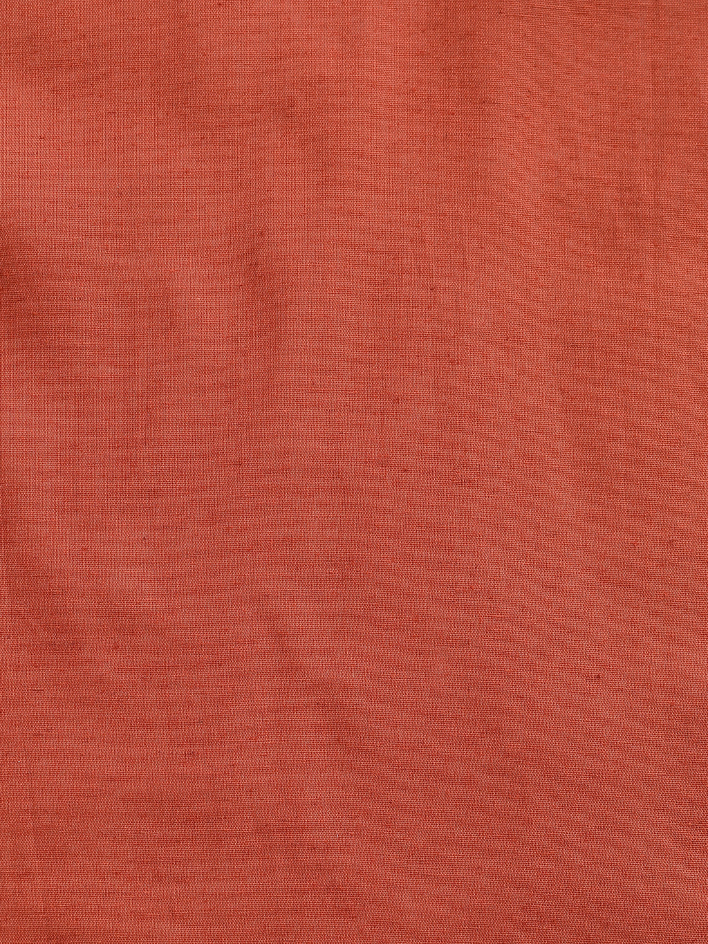 CAHOOT Men's Solid Rust Mandarin Collar Cotton Shirt - view 7