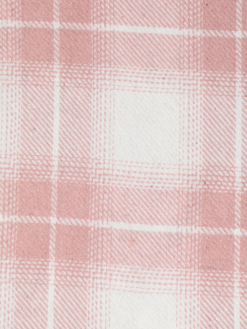 CAHOOT Men's Pink & White Checkered Oversized Fit Shirt - view 9