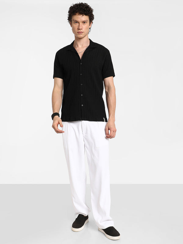 Self-Design Striped Shirt