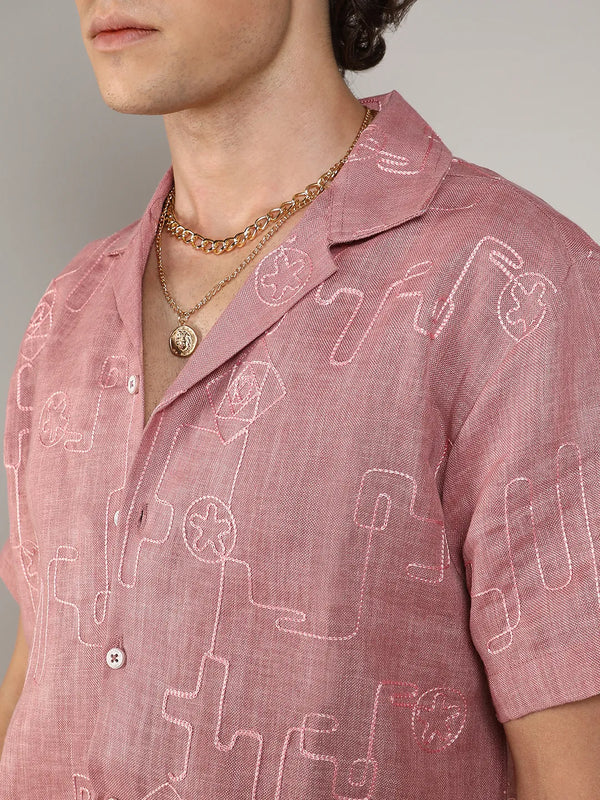 Embroidered One-Lined Shirt