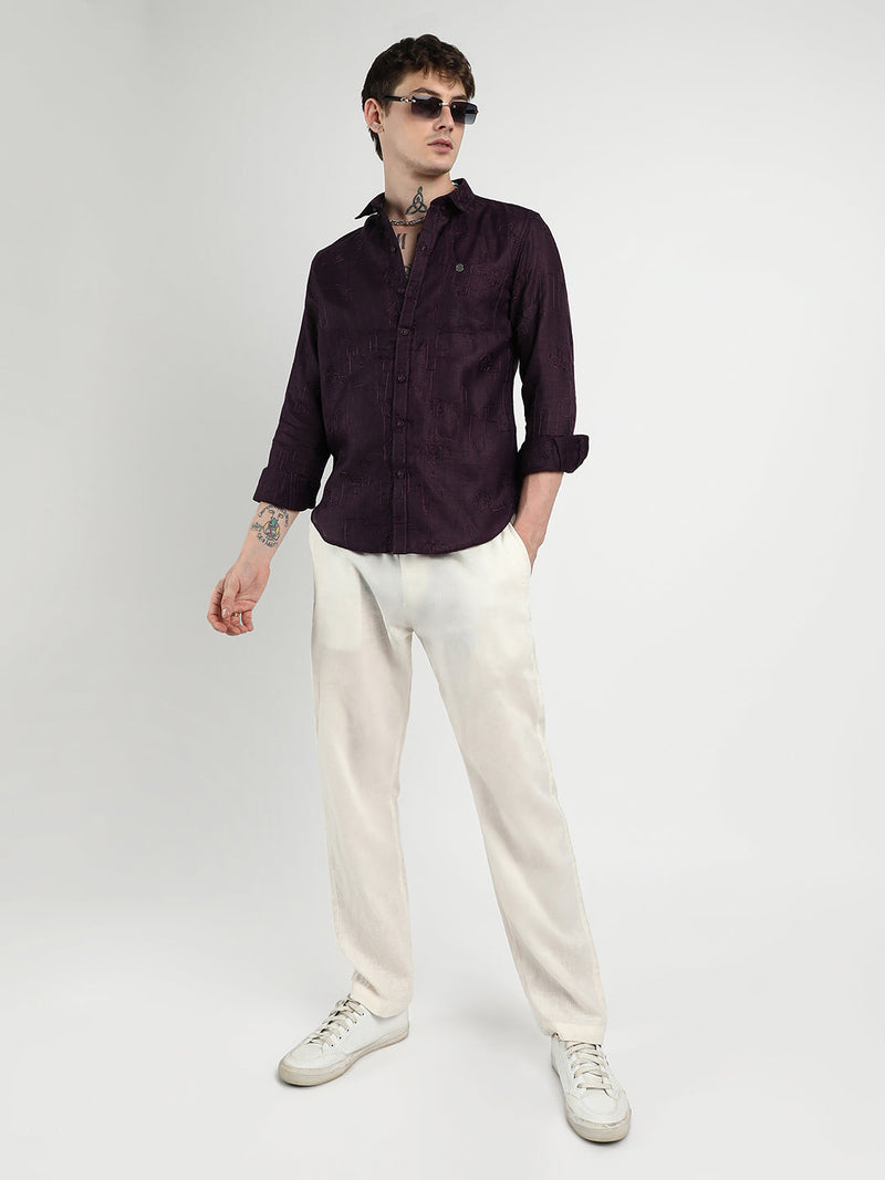 Embroidered One-Lined Shirt