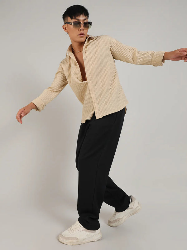 Crinkled-Weave Shirt