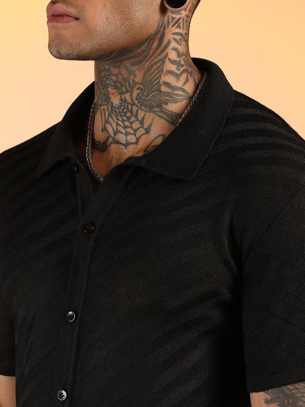 Tilted-Knit Shirt