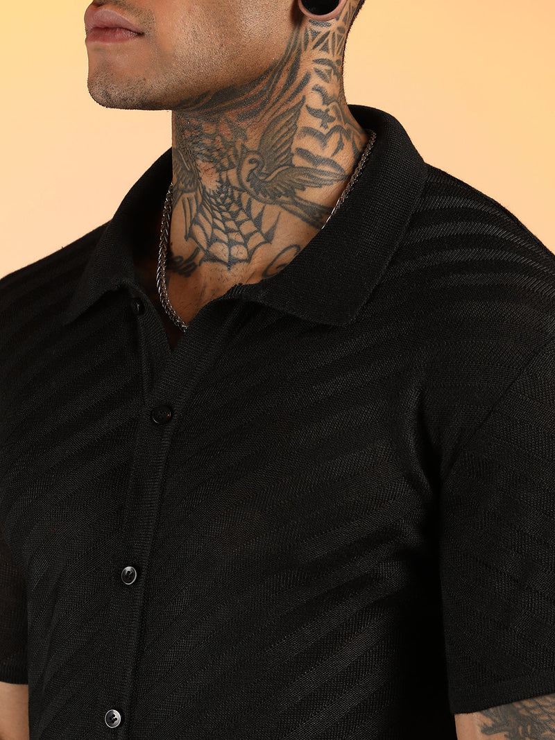 Tilted-Knit Shirt