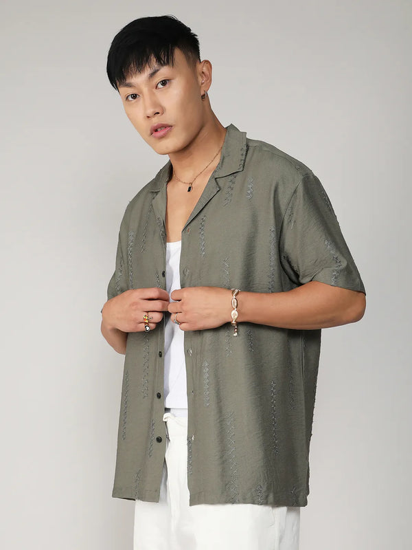 Embroidered Twist Shirt