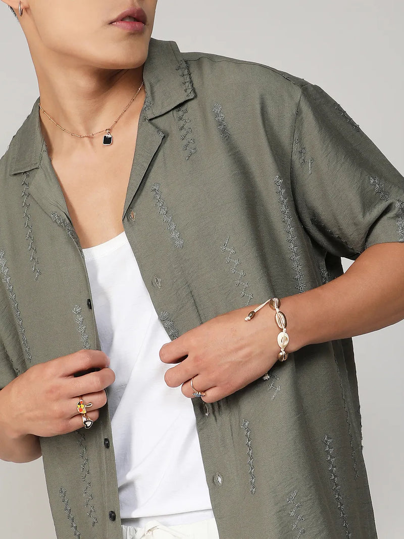 Embroidered Twist Shirt