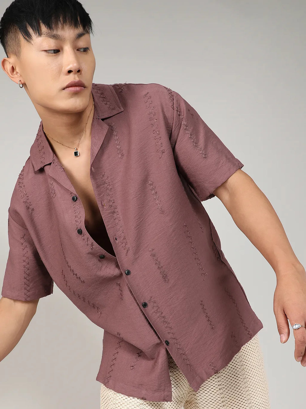 Embroidered Twist Shirt