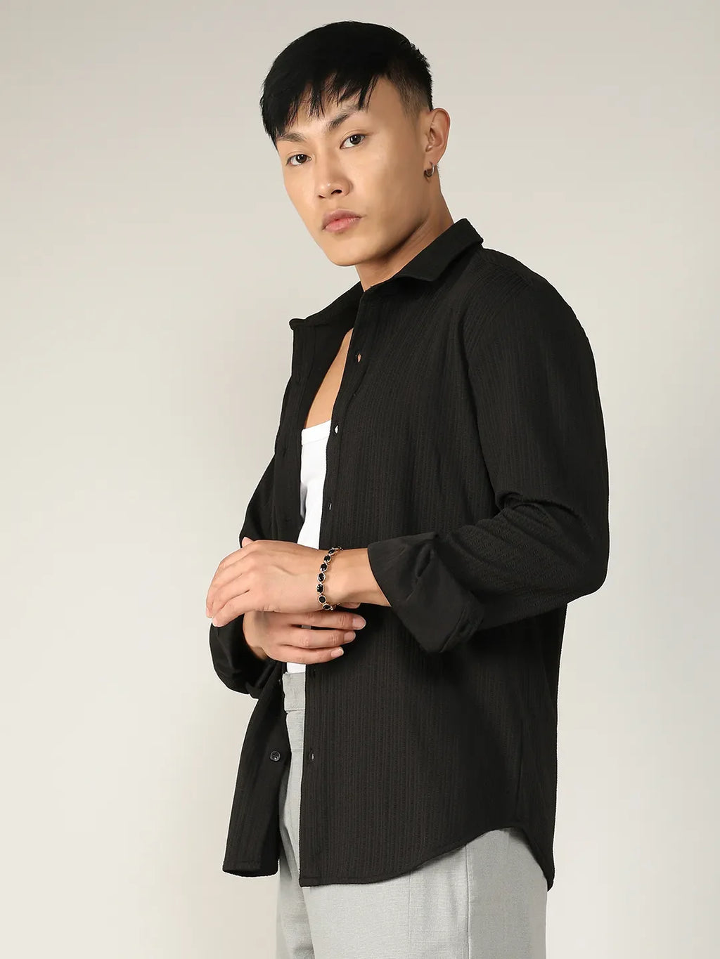 Stripe-Creased Shirt