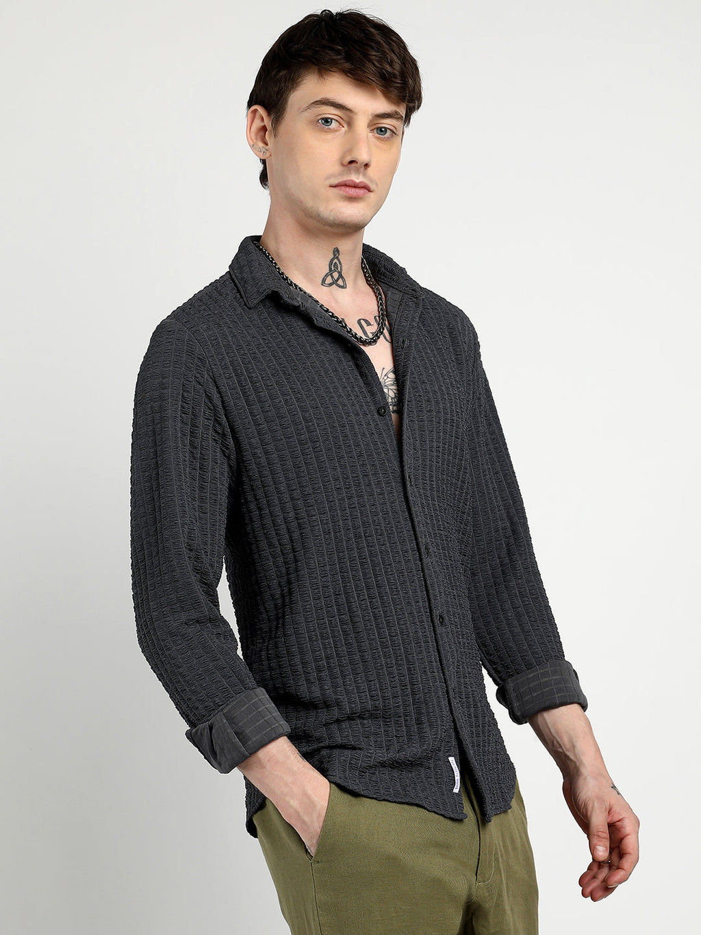 Cube-Textured Shirt