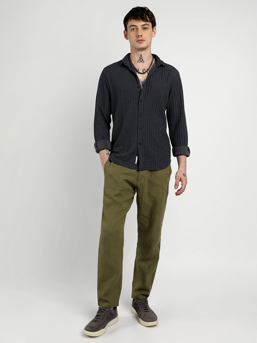 Cube-Textured Shirt