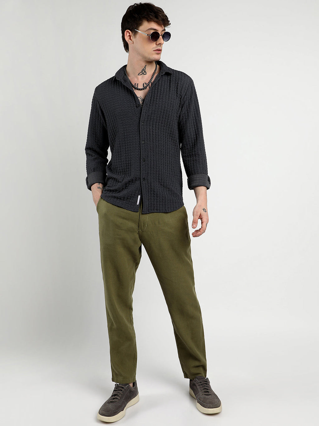 Cube-Textured Shirt