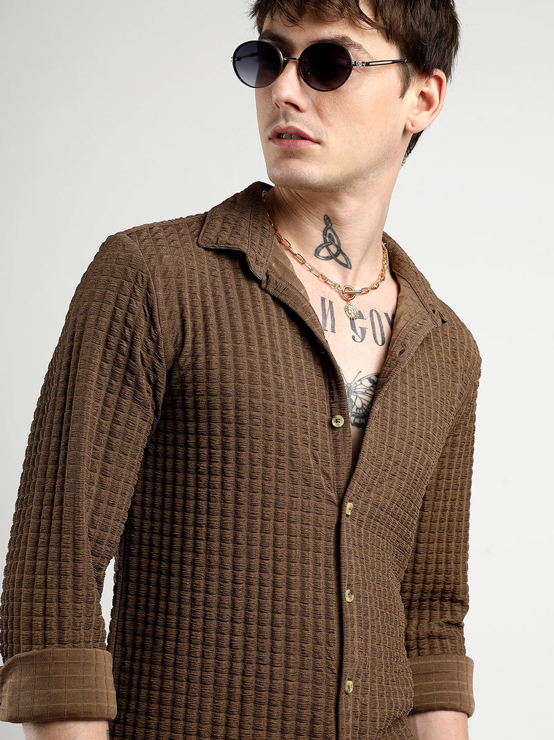 Cube-Textured Shirt
