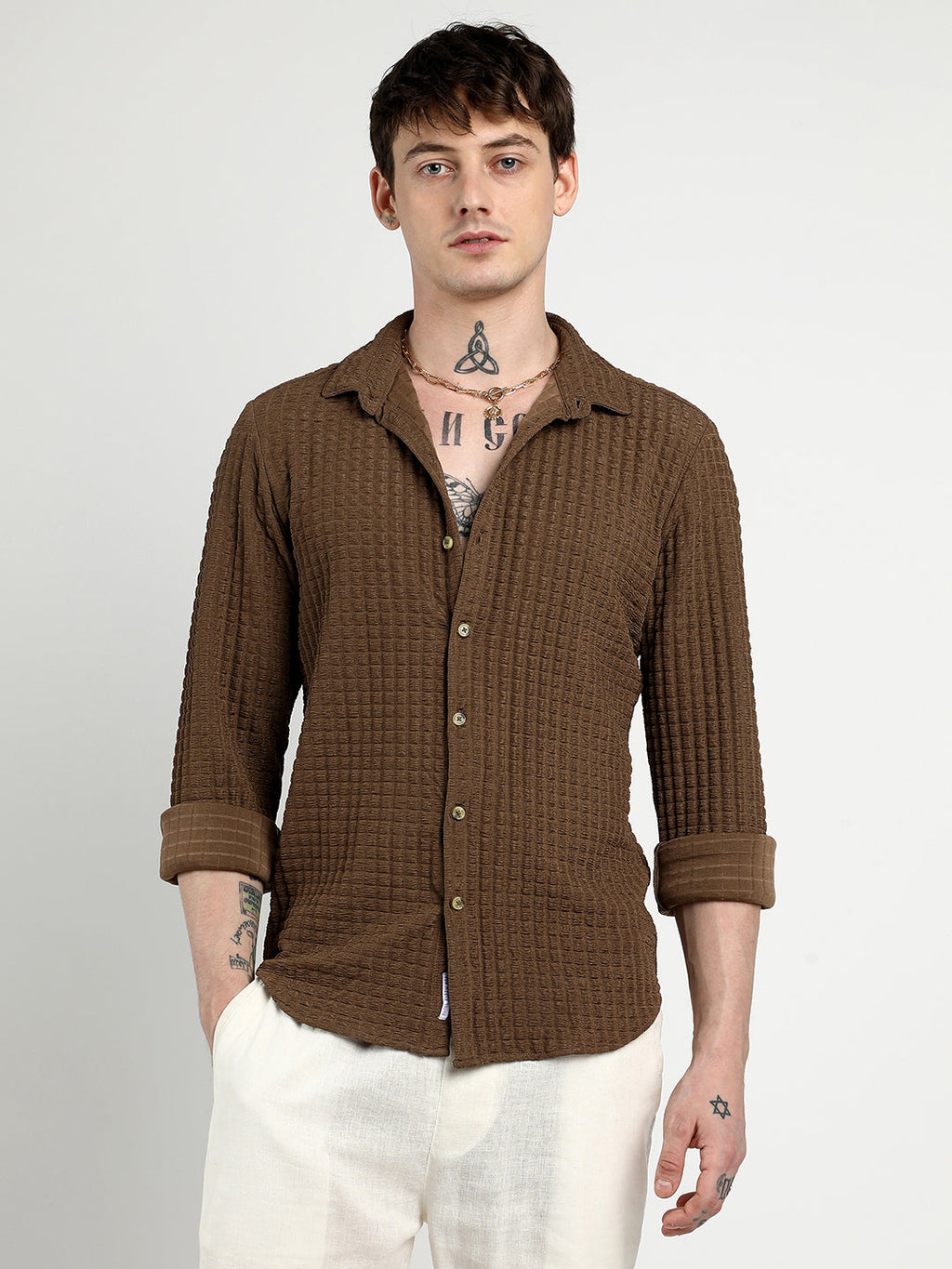 Cube-Textured Shirt