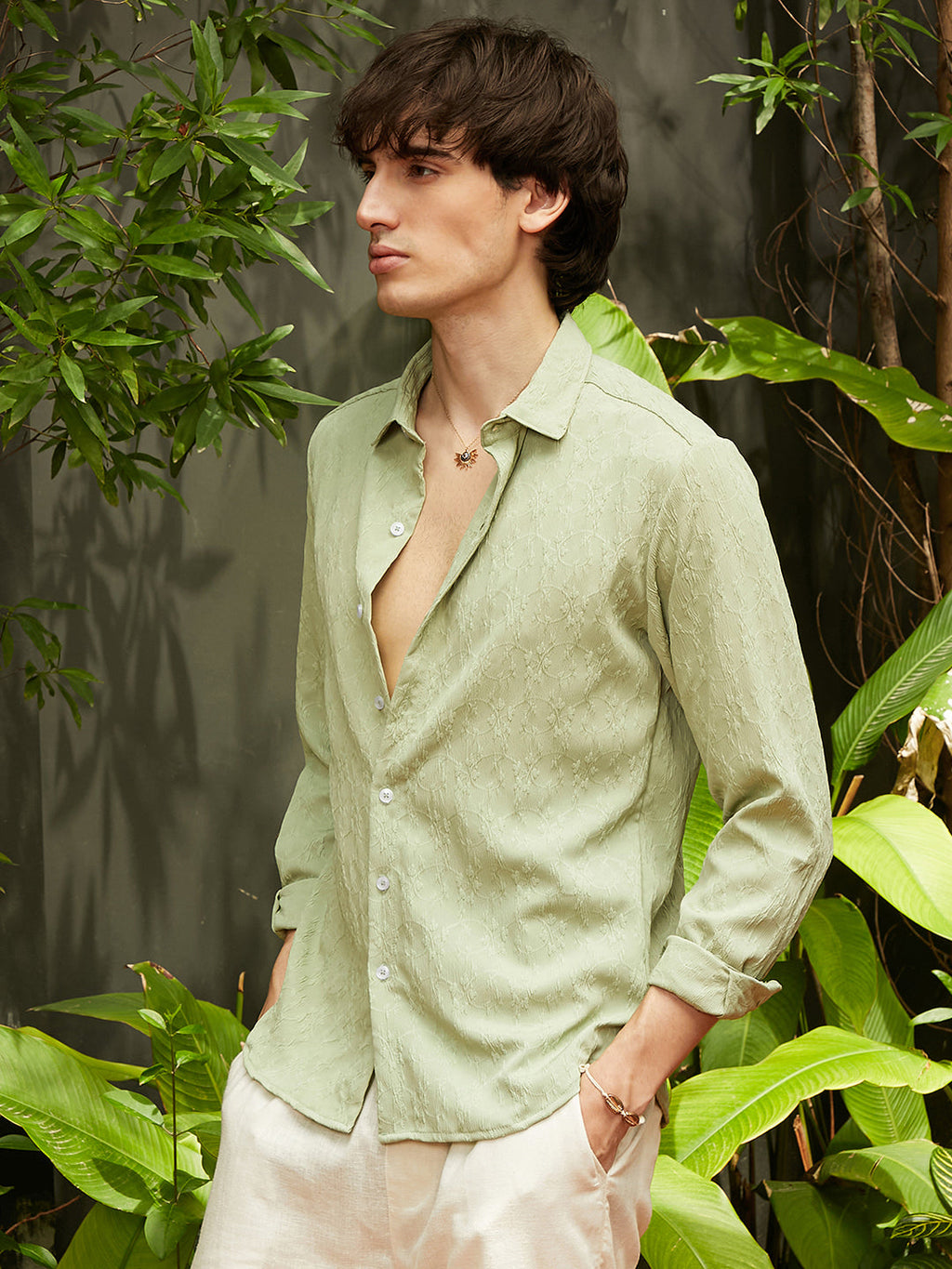 Floral-Textured Shirt