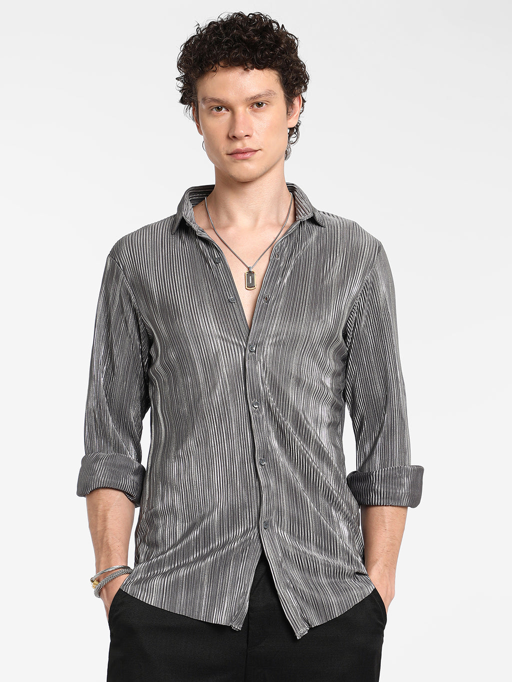 Pleat-Creased Shirt