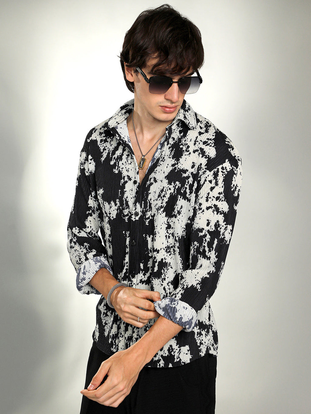 Splash-Pleat Shirt