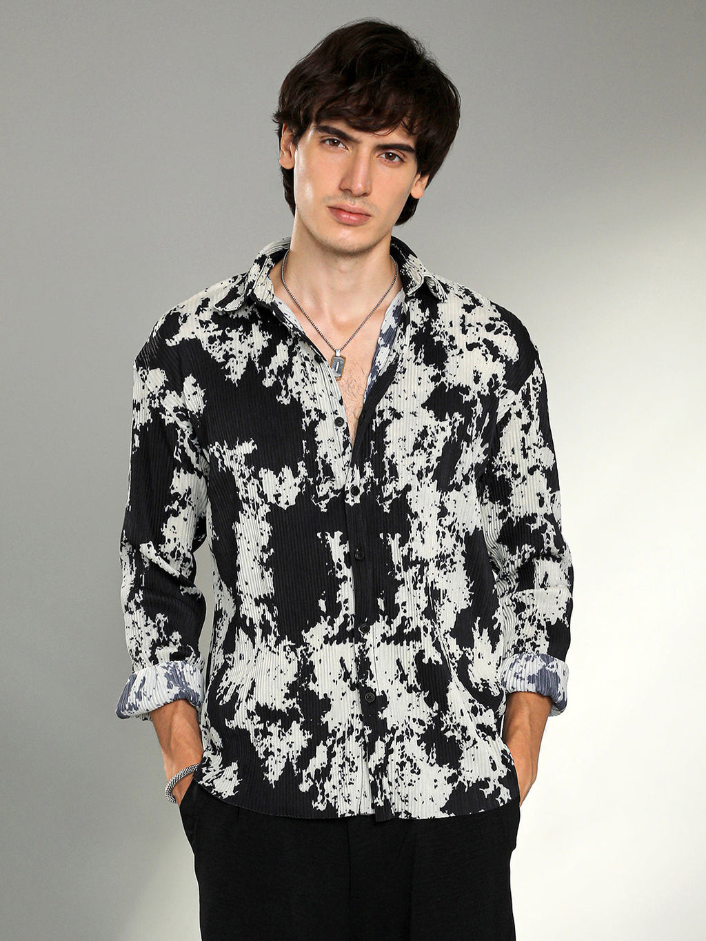 Splash-Pleat Shirt
