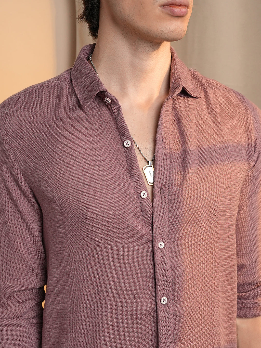 Woven-Textured Shirt