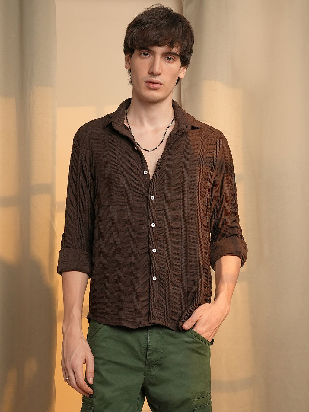 Chunky-Seersucker Shirt