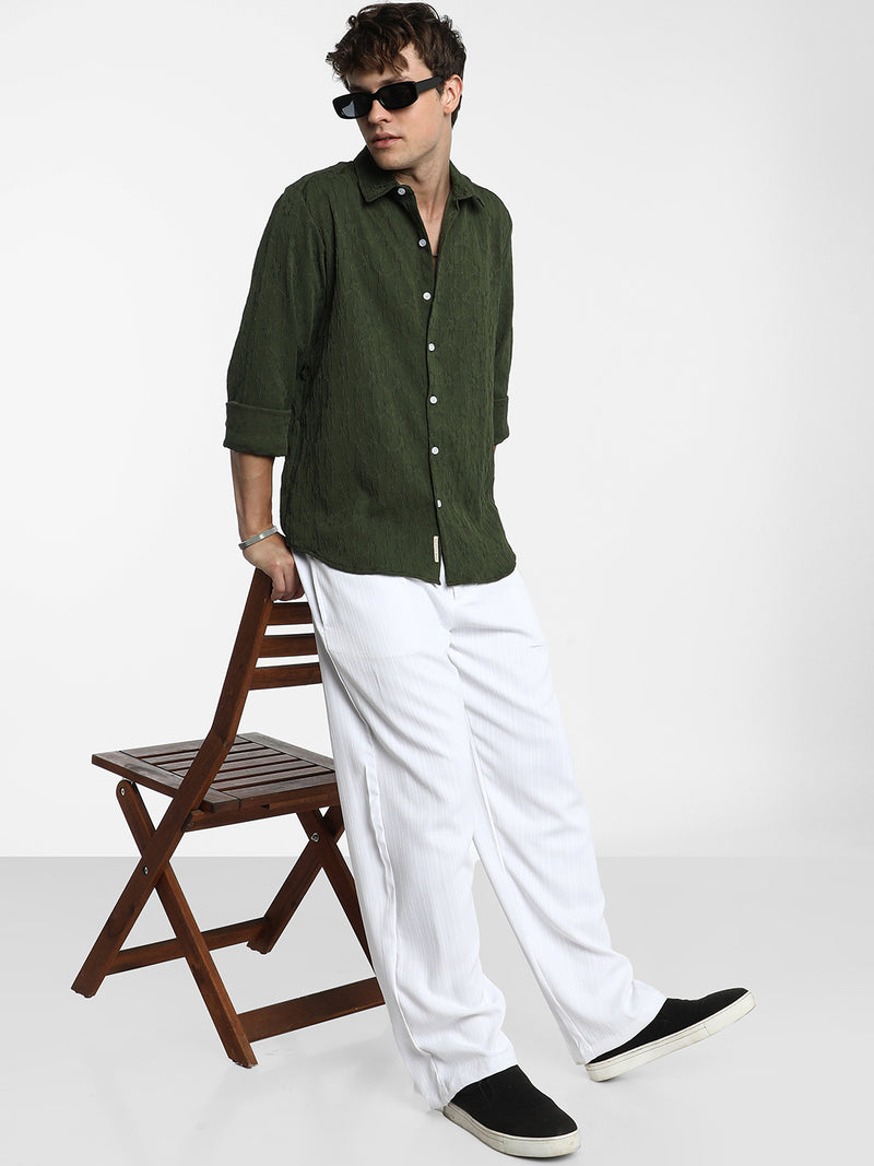 Floral-Textured Shirt
