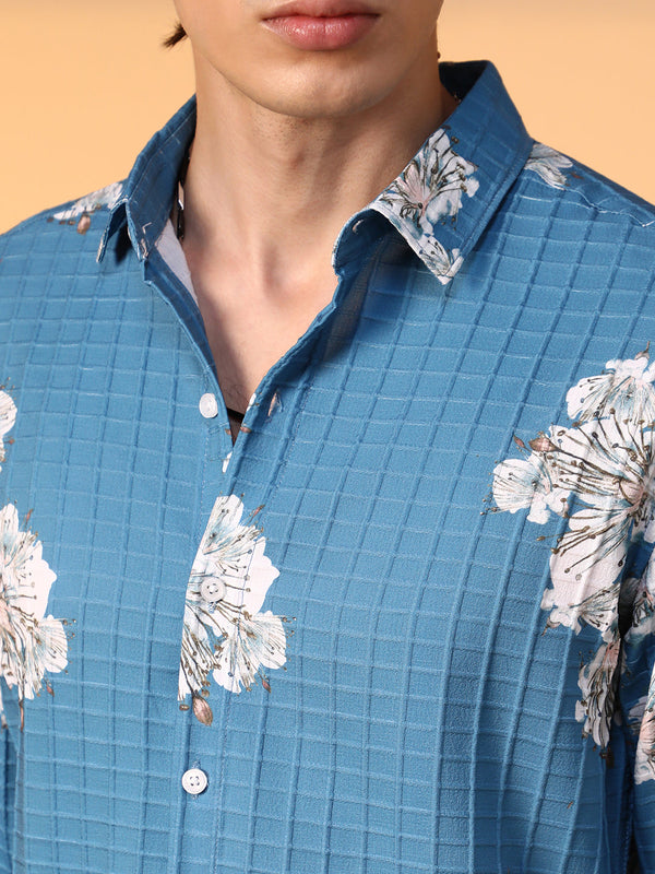 Hibiscus-Waffle Shirt