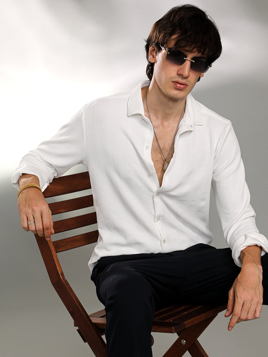 Rope-Textured Shirt