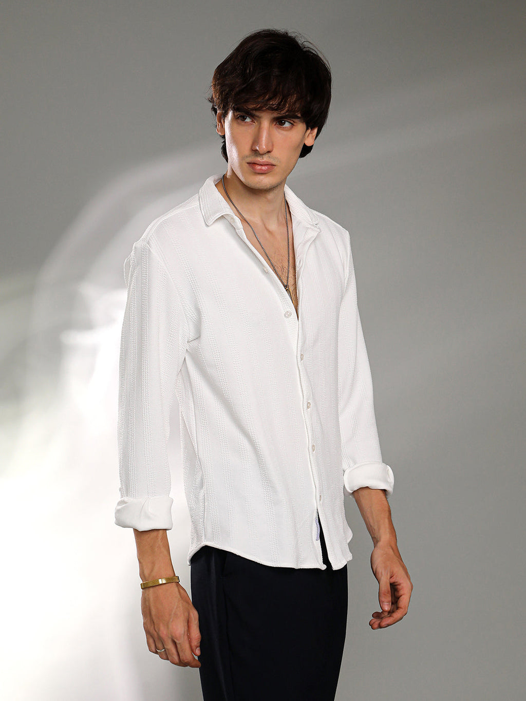 Rope-Textured Shirt
