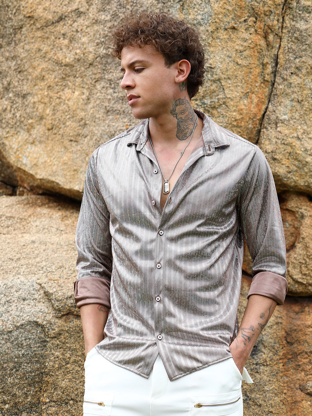 Sheen Chevron Shirt