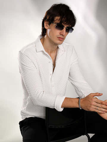 Cubic-Textured Shirt