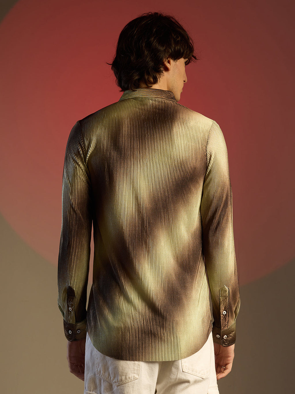 Ombre-Pleated Shirt
