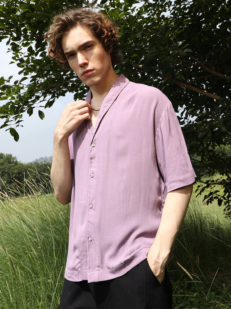 mens mauve dress shirt Leo Chevalier Mauve Print Non-Iron Slim Fit Mens Dress Shirt