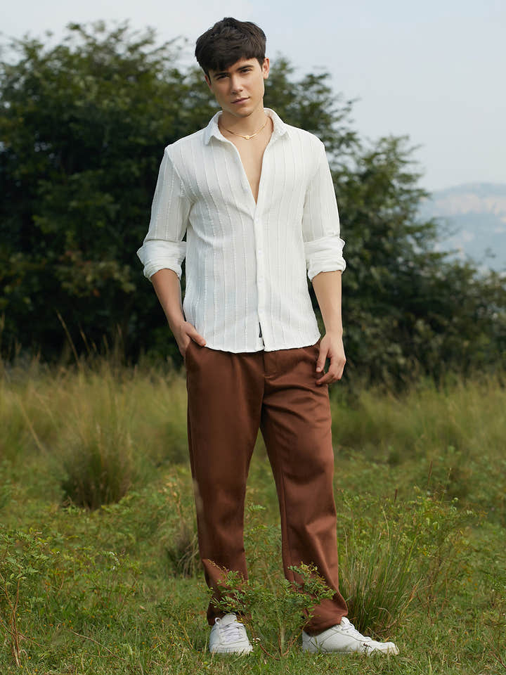 Braille-Stripe Shirt