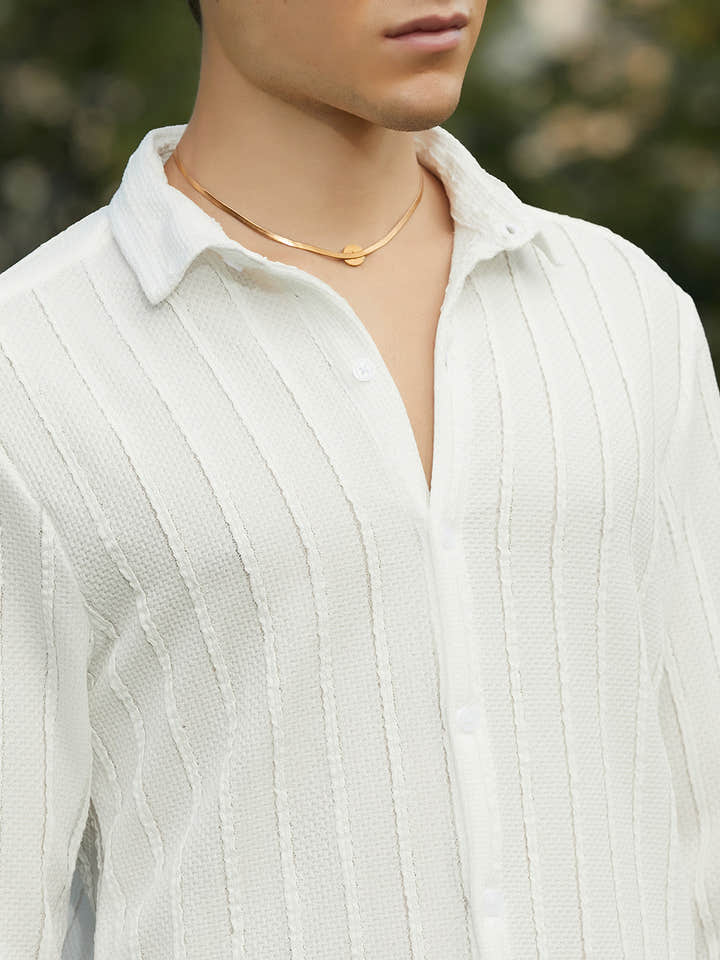 Braille-Stripe Shirt