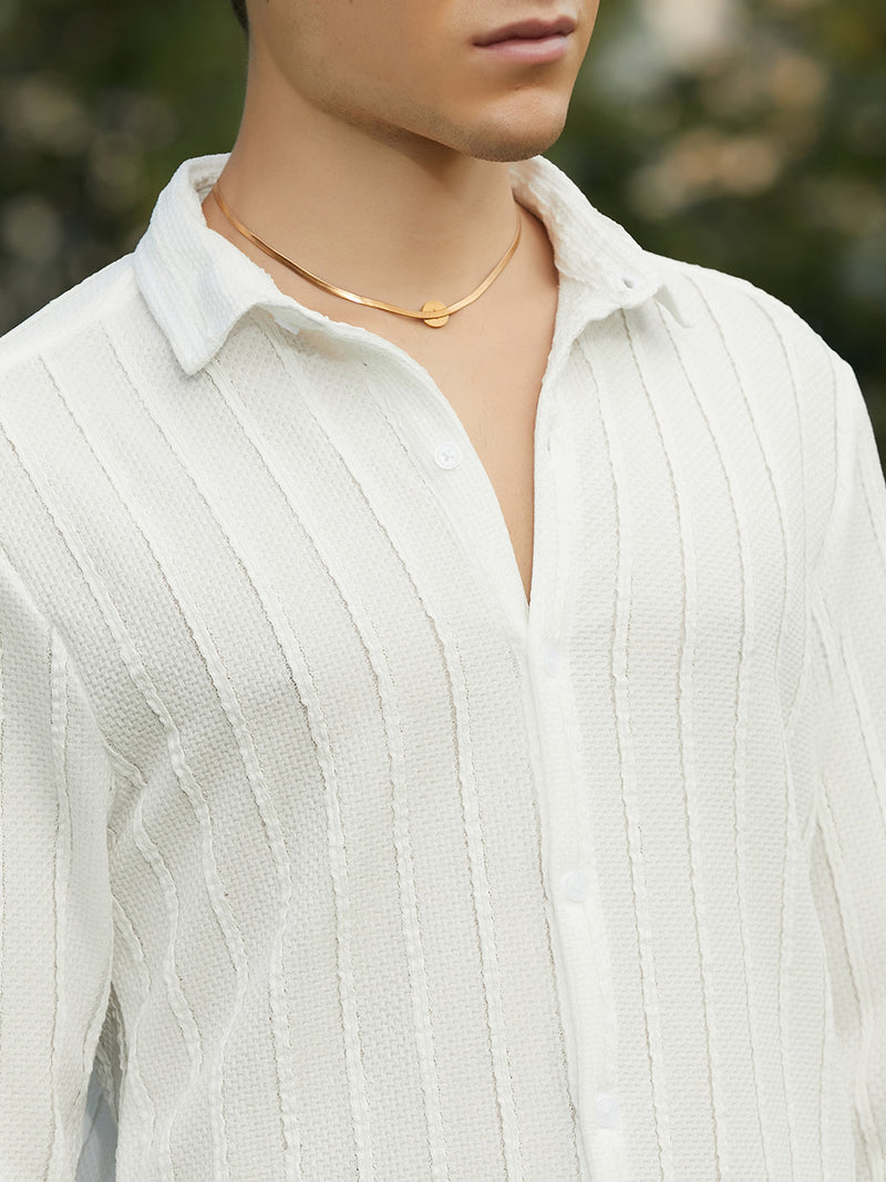 Braille-Stripe Shirt