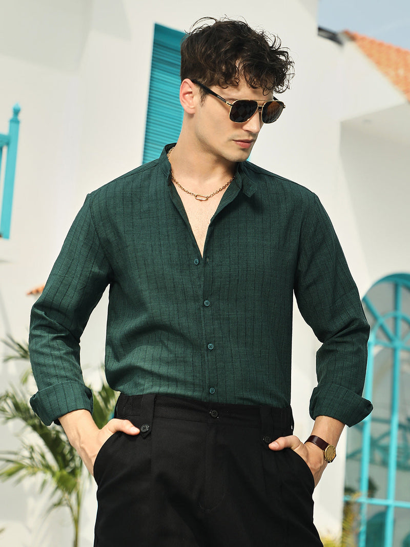 Pinstriped-Tactile Shirt