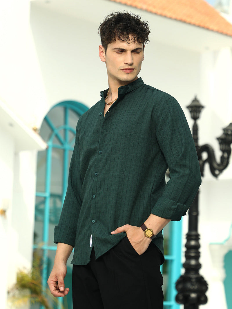Pinstriped-Tactile Shirt