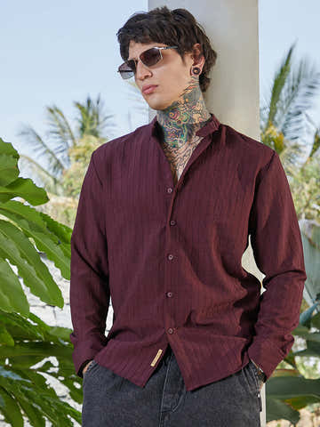 Pinstriped-Tactile Shirt