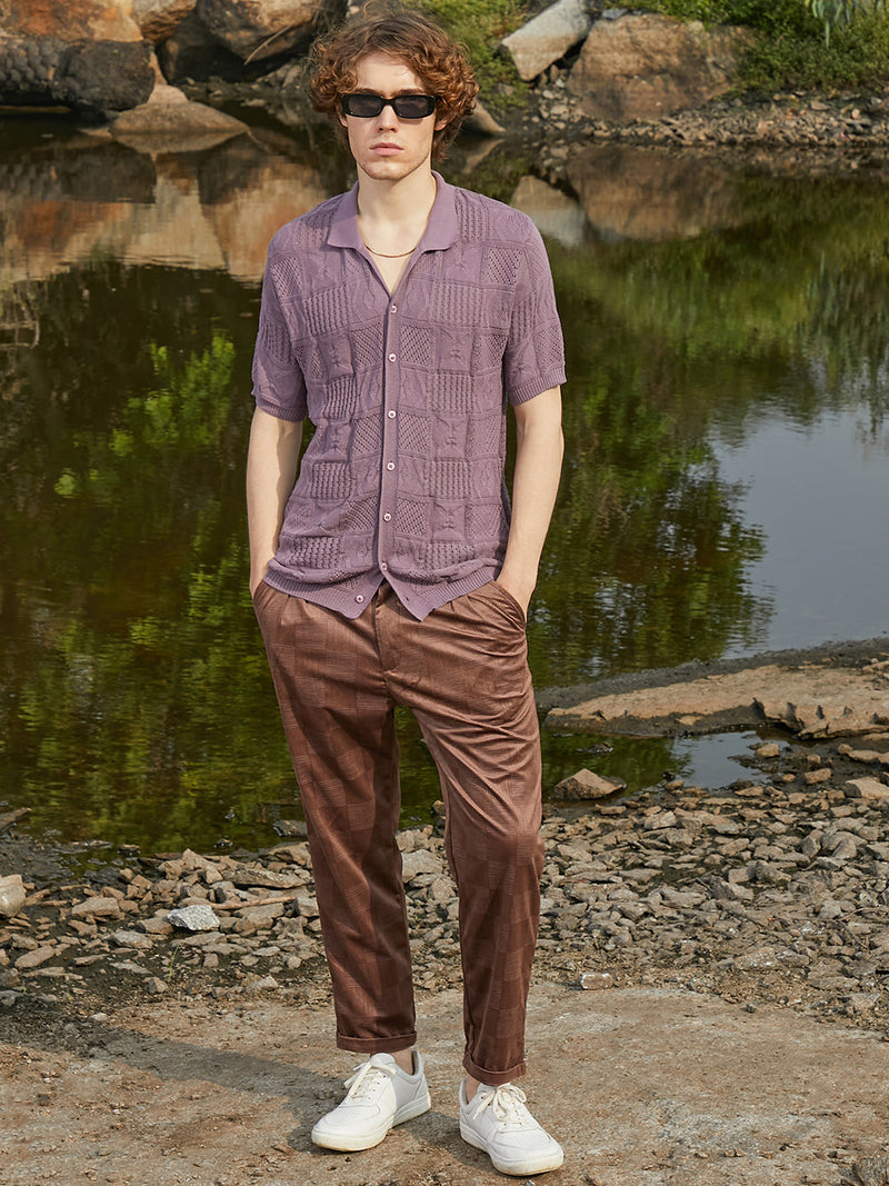 Patch-Knit Shirt